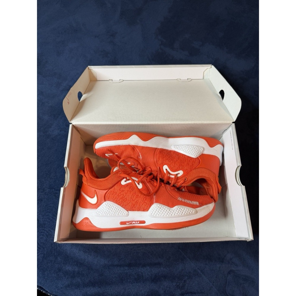 Nike PG 5 TB Team Orange Basketball Shoe Mens Size 10 DM5045-802 Sneaker